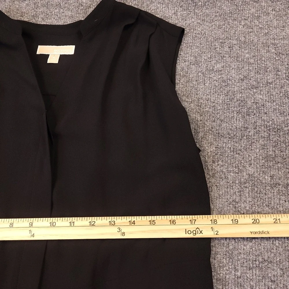 Michael Kors One Piece Jumper Women Black 100% Polyester Jersey Lined Sleeveless